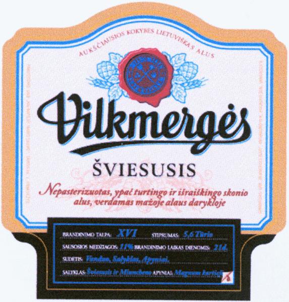 Prekės ženklas: Vilkmergės ŠVIESUSIS